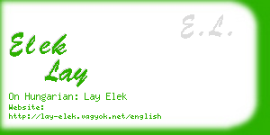 elek lay business card